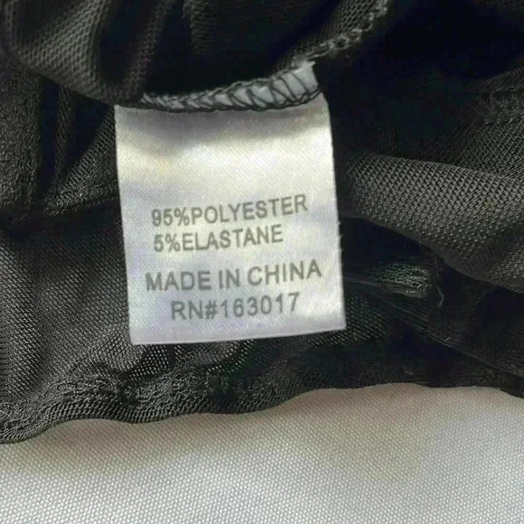 Princess Polly Sheer Black See Thru Mesh Bodysuit Long Sleeve Sz 8 Medium - Picture 12 of 13